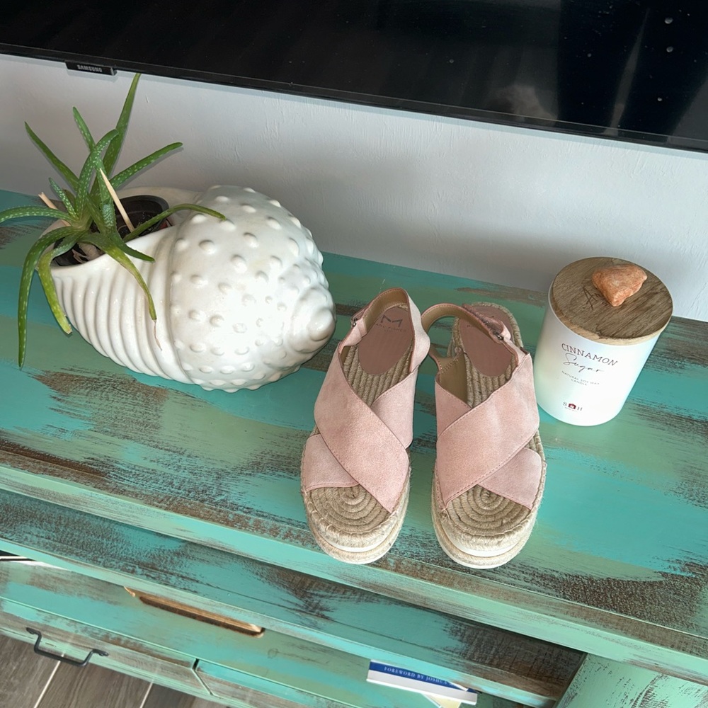 Marc Fisher Blush Espadrille Sandals